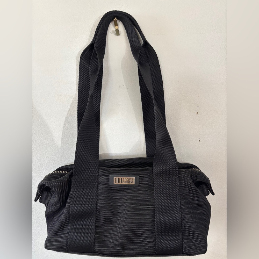 Missoni Sport Nylon Black Sporty Streetwear Vintage Mini Duffel Shoulder Bag View 2